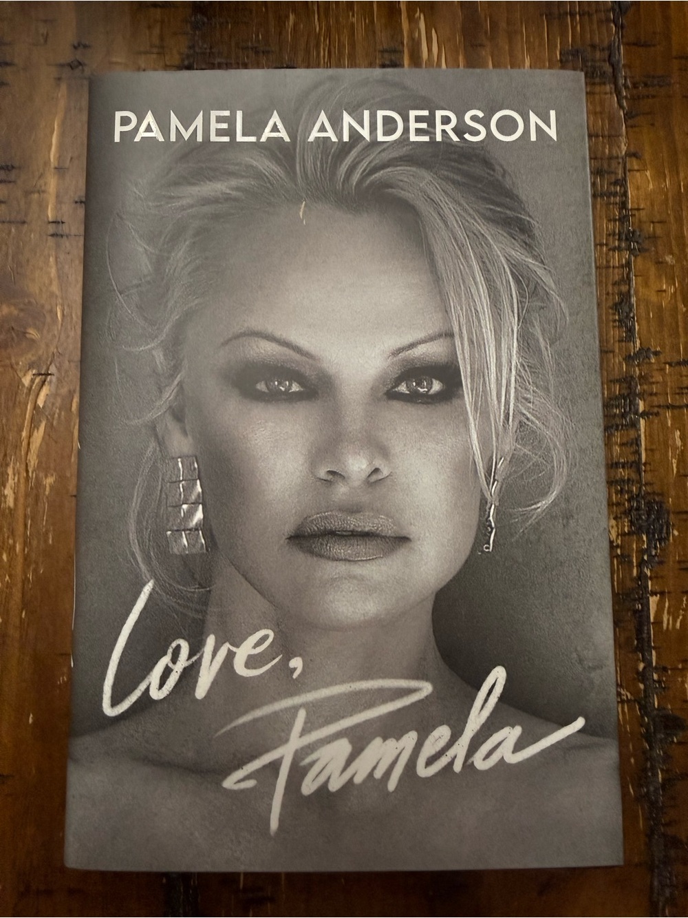 Pamela Anderson "Love, Pamela" Hardcover Book - Black & White Cover